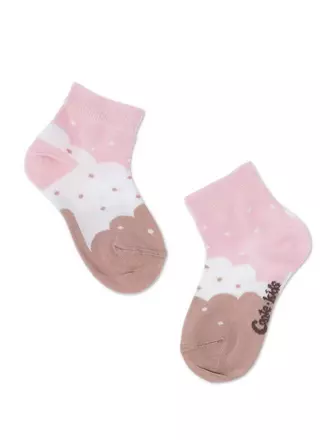 Хлопковые детские носки tip-top 586 белый-светло-розовый, , 12, CONTE-KIDS, - 1