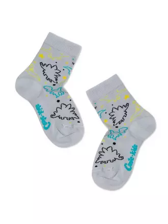 Хлопковые детские носки tip-top с рисунками 622 светло-серый, , 14, CONTE-KIDS, - 1