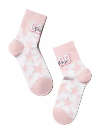 Хлопковые носки conte-kids tip-top с рисунками 500 персик, , 18, CONTE-KIDS, - 1