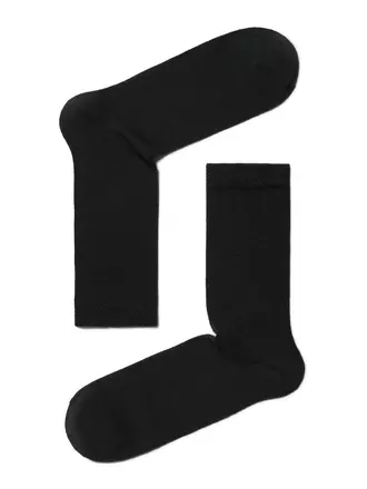 Хлопковые мужские носки esli 000 черный, , 40-41 (25), ESLI, - 1