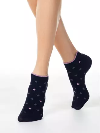 Короткие женские носки esli classic 224 темно-синий, , 36-37 (23), ESLI, - 1