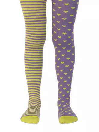 Колготки детские tip-top (весёлые ножки) 355 фиолетовый-темно-салатовый, , 62-74 (12), CONTE-KIDS, - 1