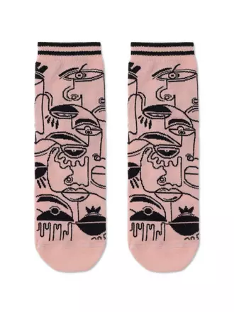 Хлопковые детские носки tip-top с рисунками 562 пепельно-розовый, , 24, CONTE-KIDS, - 1