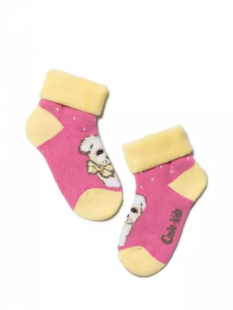 Махровые детские носки sof-tiki (с отворотом) 221 розовый, , 14, CONTE-KIDS, - 1