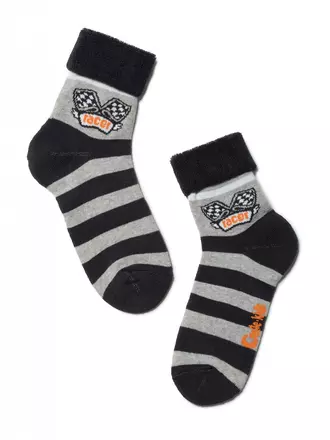 Махровые детские носки sof-tiki (с отворотом) 231 серый, , 16, CONTE-KIDS, - 1