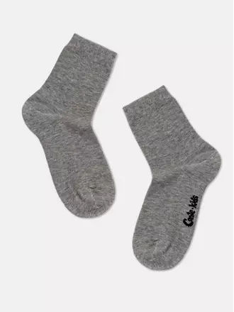 Хлопковые детские носки (однотонные) tip-top 000 серый, , 14, CONTE-KIDS, - 1
