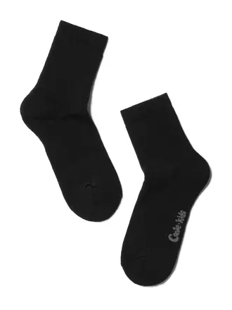 Махровые детские носки однотонные sof-tiki 000 черный, , 16, CONTE-KIDS, - 1
