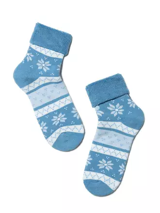 Махровые детские носки sof-tiki (с отворотом) 230 голубой, , 20, CONTE-KIDS, - 1
