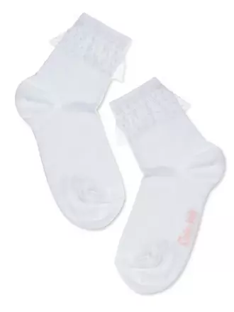 Носки детские однотонные tip-top с лентой из фатина 000 белый, , 14, CONTE ELEGANT, - 1