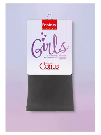 Плотные детские меланжевые колготки из микрофибры melange grafit, , 116-122, CONTE ELEGANT, - 1
