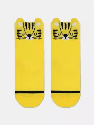 Хлопковые детские носки tip-top (мордашки) 605 желтый, , 16, CONTE-KIDS, - 1