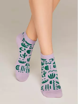 Носки женские хлопковые esli active (короткие) 534 сиреневый, , 36-37 (23), ESLI, - 1