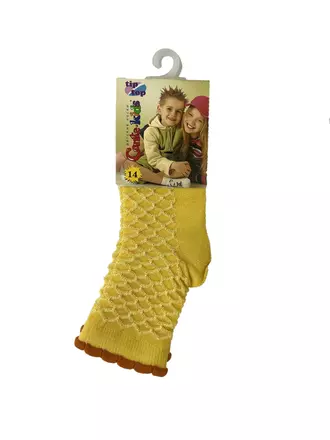 Носки детские conte-kids tip-top (вискоза, с резинкой "пикот") 079 желтый, , 14, CONTE-KIDS, - 1