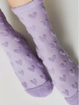 Махровые женские носки из хлопка comfort 549 сиреневый, , 36-37 (23), CONTE ELEGANT, - 1