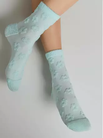 Махровые женские носки из хлопка с объемными рисунками conte comfort 548 бледно-бирюзовый, , 38-39 (25), CONTE ELEGANT, - 1