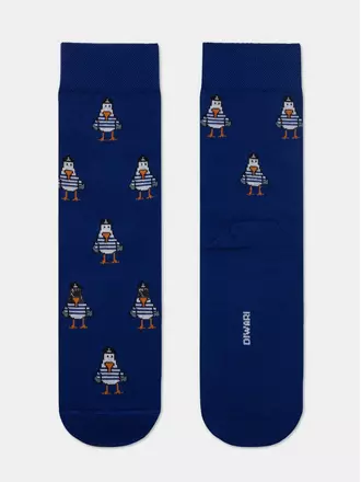 Хлопковые мужские носки diwari happy с рисунками 190 синий, , 40-41 (25), DIWARI, - 1