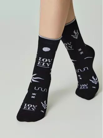 Теплые женские носки conte (махровые) comfort 567 черный, , 36-37 (23), CONTE ELEGANT, - 1