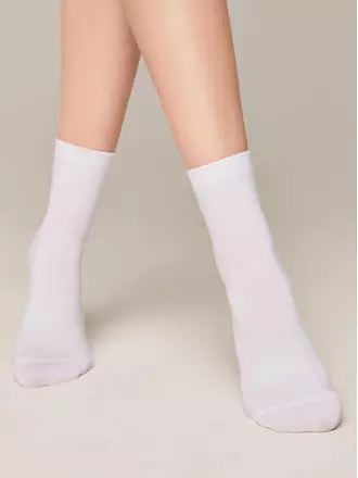 Классические женские носки из хлопка 3dsocks 000 белый, , 36-38 (23-25), CONTE ELEGANT, - 1