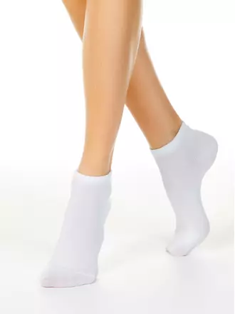 Короткие женские спортивные носки из хлопка 3dsocks 000 белый, , 36-38 (23-25), CONTE ELEGANT, - 1