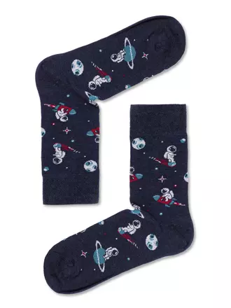 Носки мужские (средней длины) classic 2127 брестские 304 т.синий меланж, , 40-41 (25), БРЕСТСКИЕ, - 1