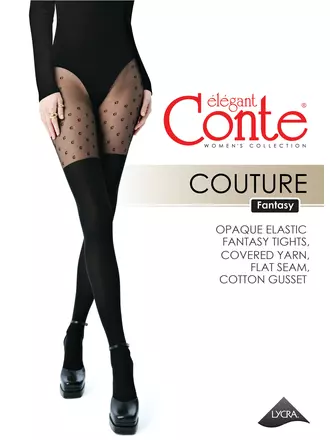 Колготки женские couture nero, , 2, CONTE ELEGANT, - 1