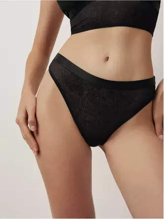 Трусы женские floral tattoo lbr 2927 black, , 90/XS, CONTE ELEGANT, - 1