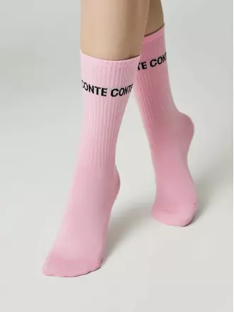 Длинные женские носки active 619 светло-розовый, , 39-41 (25-27), CONTE ELEGANT, - 1