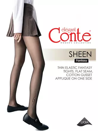 Колготки женские sheen nero, , 2, CONTE ELEGANT, - 1