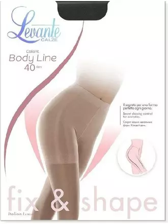 Колготки женские levante body line 40 nero, , 3, LEVANTE, - 1