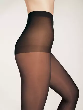 Тонкие прозрачные колготки modo 20 nero, , 2, ESLI, - 1