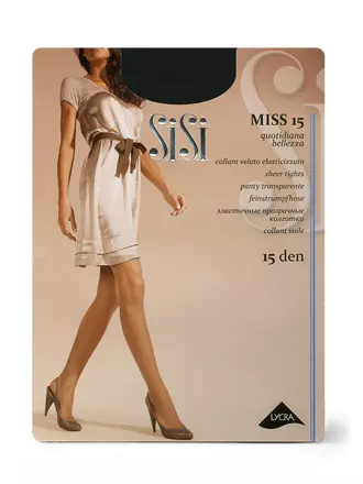 Тонкие колготки sisi miss 15 nero, , 3, SISI, - 1