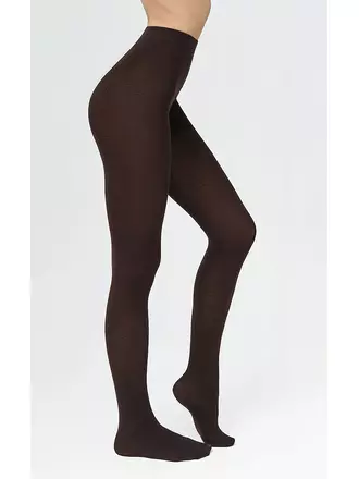 Теплые колготки из хлопка minimi cotone 70 moka, , 2, MINIMI, - 1