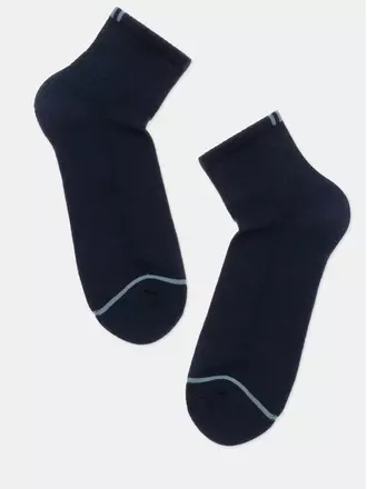 Короткие мужские носки (махровая стопа) diwari comfort 212 темно-синий, , 44-45 (29), DIWARI, - 1