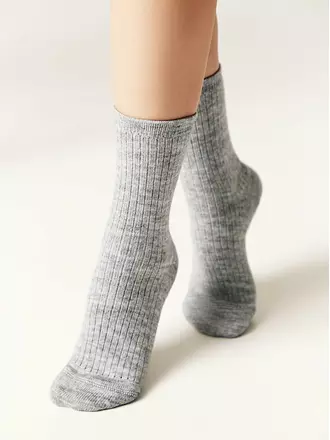 Теплые удлиненные женские носки esli 625 серый, , 36-39 (23-25), ESLI, - 1