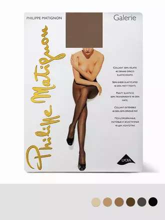Колготки philippe мatignon galerie 40 nero, , 2, PHILIPPE MATIGNON, - 1