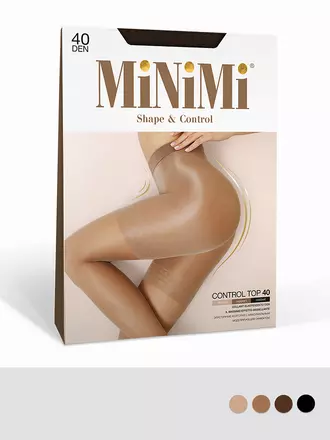 Утягивающие колготки minimi control top 40 den nero, , 3, MINIMI, - 1