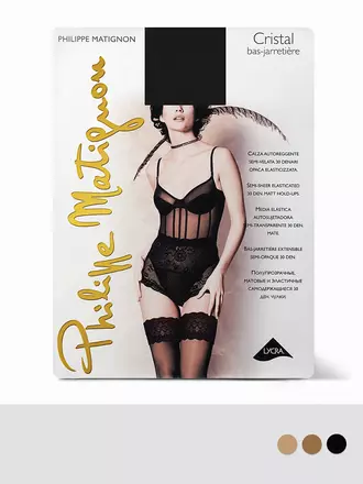 Чулки philippe matignon cristal 30 aut. nero, , 2 (8.5-9), PHILIPPE MATIGNON, - 1