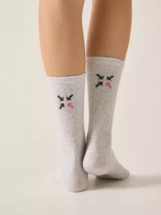 Удлинённые носки conte active 706 светло-серый, , 38-41 (25-27), CONTE ELEGANT, - 1