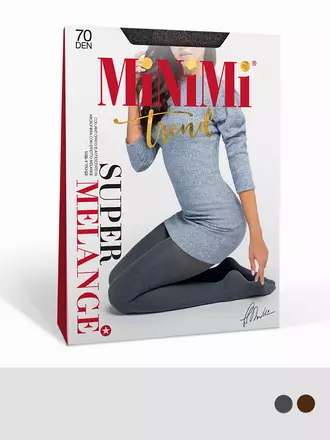 Колготки из микрофибры minimi melange 70 grigio melange, , 2, MINIMI, - 1
