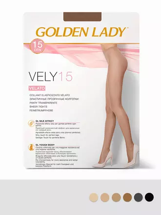 Женские колготки с шортиками golden lady vely 15 nero, , 2, GOLDEN LADY, - 1