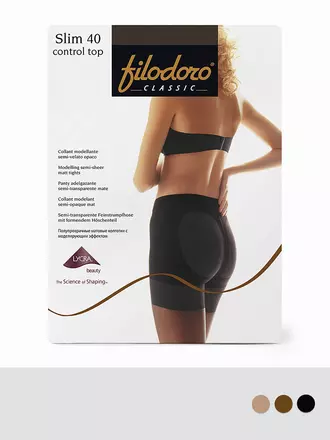 Колготки корректирующие filodoro slim 40 control top nero, , 3, FILODORO, - 1