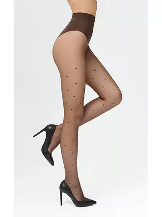 Колготки в средний горошек minimi la sfera slim 20 mineral, , 3, MINIMI, - 1