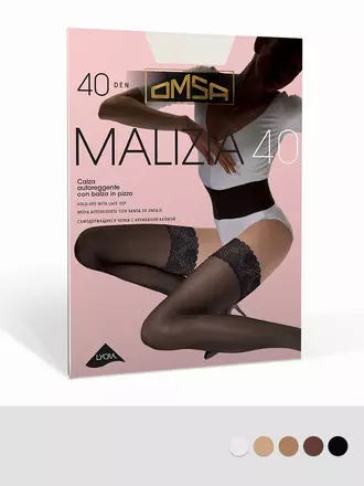 Чулки женские omsa malizia 40 nero, , 2, OMSA, - 1