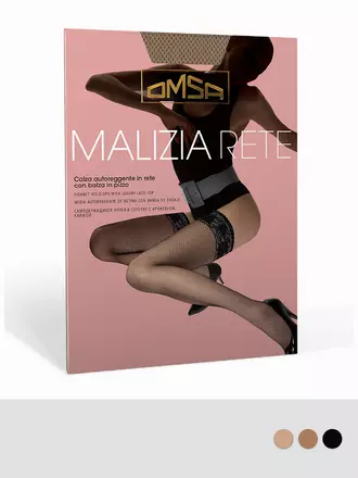 Чулки в сеточку omsa malizia rete nero, , 1/2 (S/M), OMSA, - 1