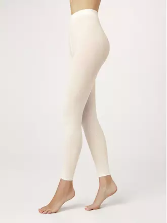 Плотные женские легинсы casual panna, , 3, CONTE ELEGANT, - 1