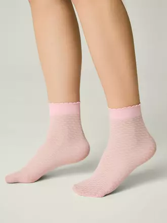 Детские носки с ажурным рисунком julia light pink, , 18-20, CONTE ELEGANT, - 1
