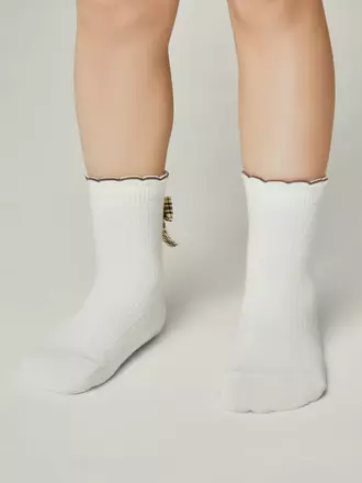 Носки детские (декор, бантики) tip-top 065 молочный, , 18, CONTE-KIDS, - 1