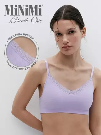 Топ на тонких бретелях minimi 1011s french chic lilla, , 44/46 (s/m), MINIMI, - 1