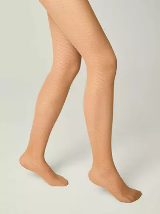 Колготки детские нарядные с рисунком conte julia natural, , 116-122, CONTE ELEGANT, - 1