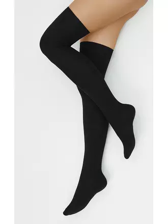 Женские теплые гольфины из шерсти minimi parigina jacquard var.1 180 nero, , 35-38 (23-25), MINIMI, - 1